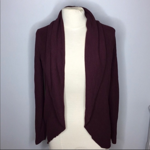 Express Sweaters - Express burgundy ribbed open front cardigan size L